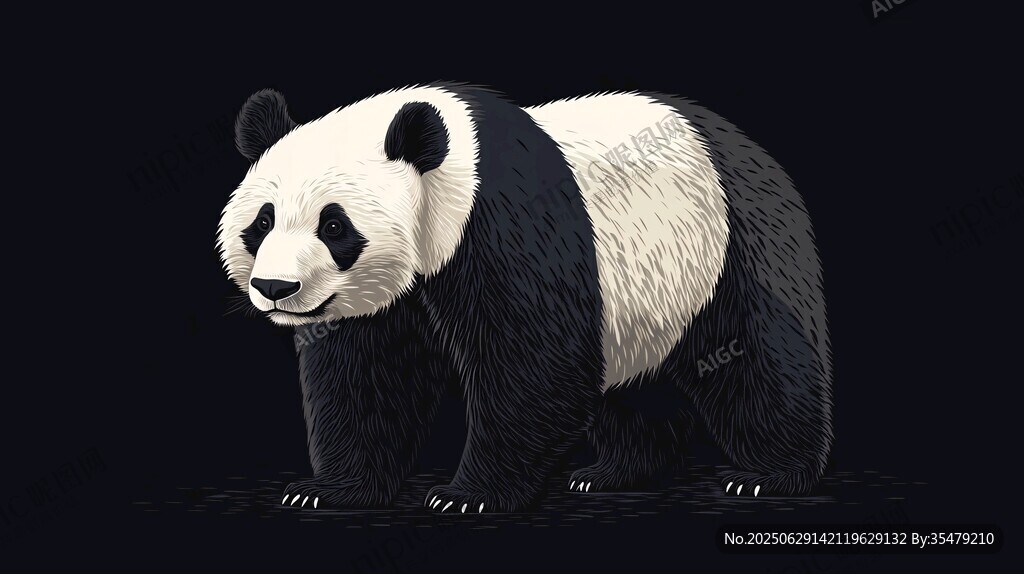 憨態(tài)可掬的大熊貓形象