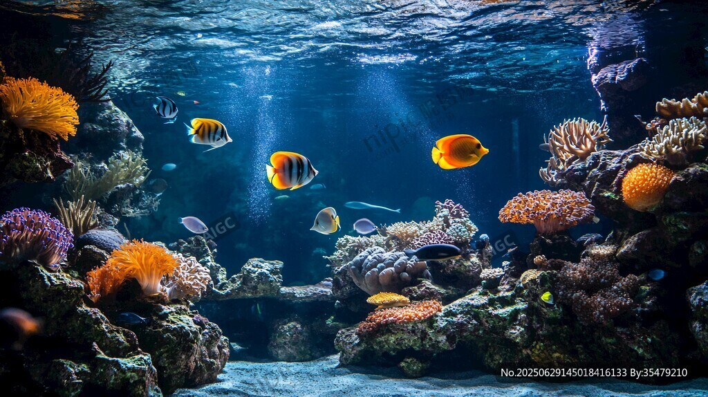 海底奇幻世界 繽紛魚兒與珊瑚