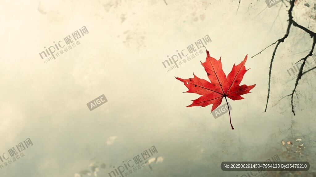 飄零紅楓葉 秋日氛圍感