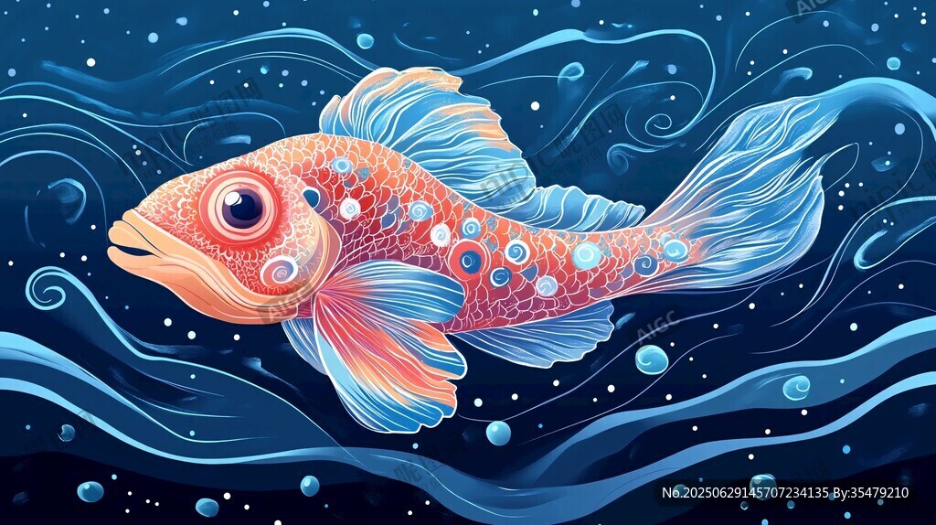夢幻深海中的斑斕小魚