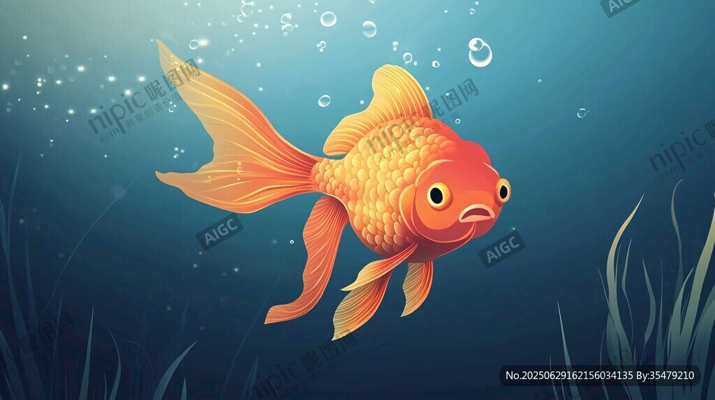 暢游的金魚
