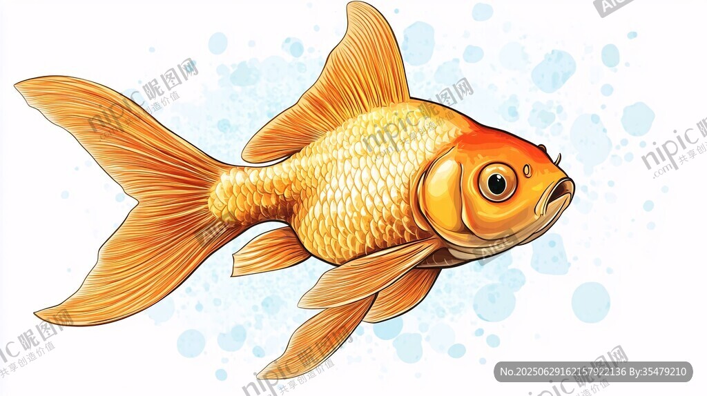 金色金魚靈動水中游