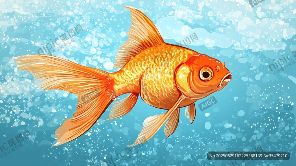 暢游的金色金魚