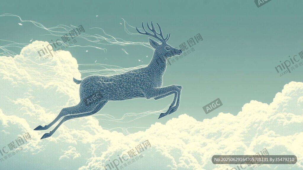 云中飛鹿 夢幻靈動瞬間