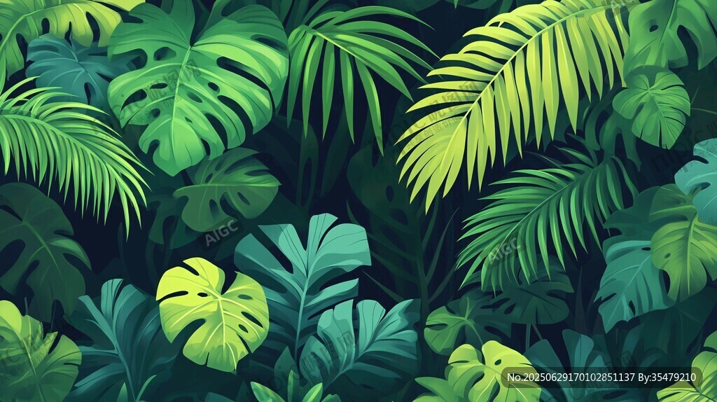 熱帶植物背景圖