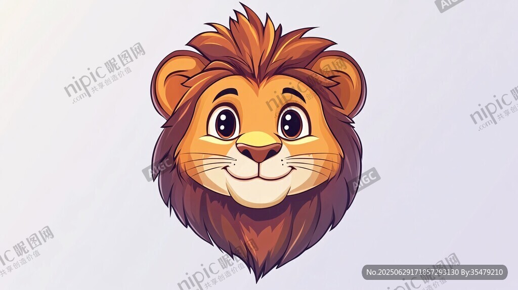 可愛卡通獅子頭像