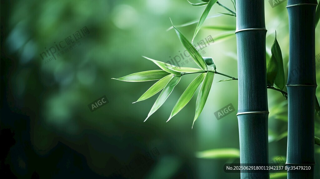 翠竹新葉 清新自然之景