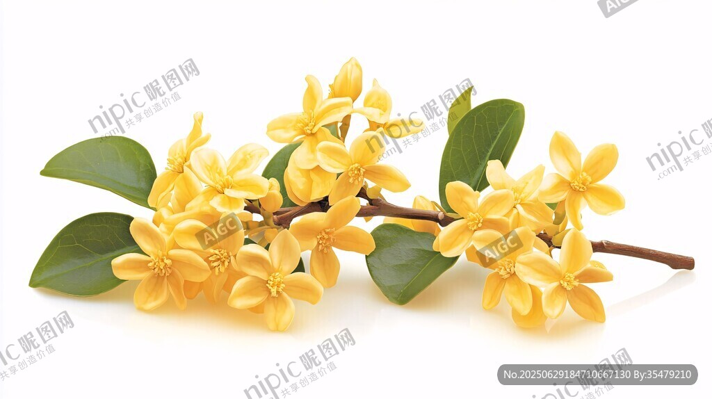 金黃芬芳桂花枝