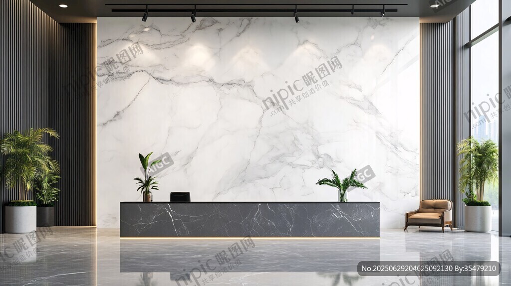 現(xiàn)代大氣的辦公前臺(tái)空間