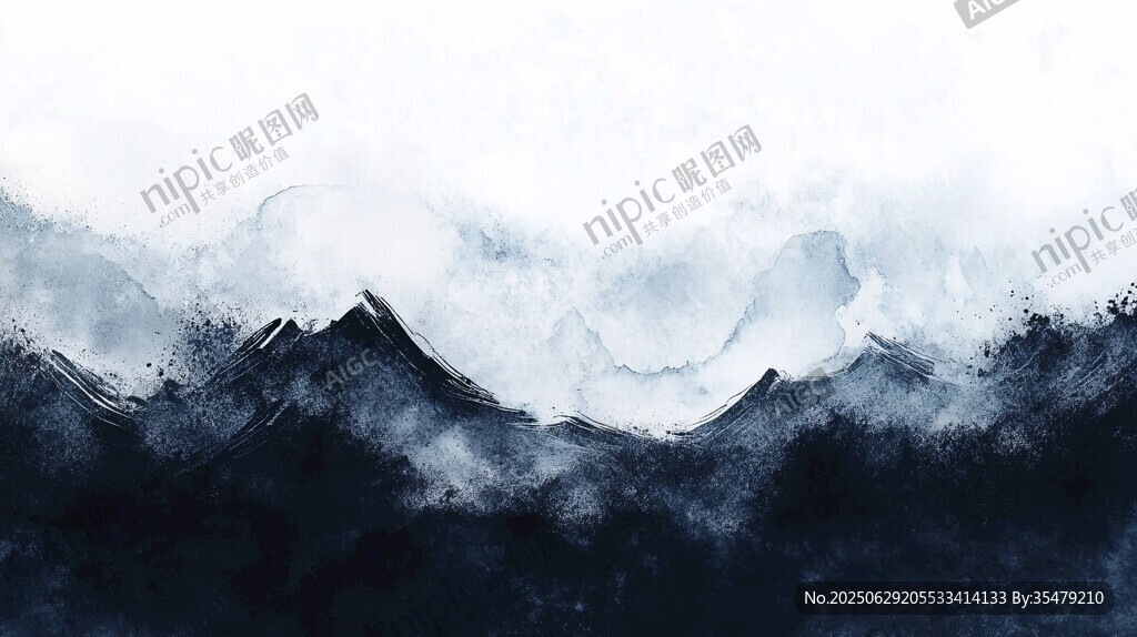 水墨山水意境圖