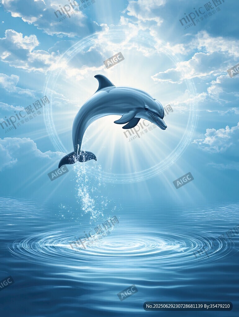 躍海海豚與夢幻天空美景