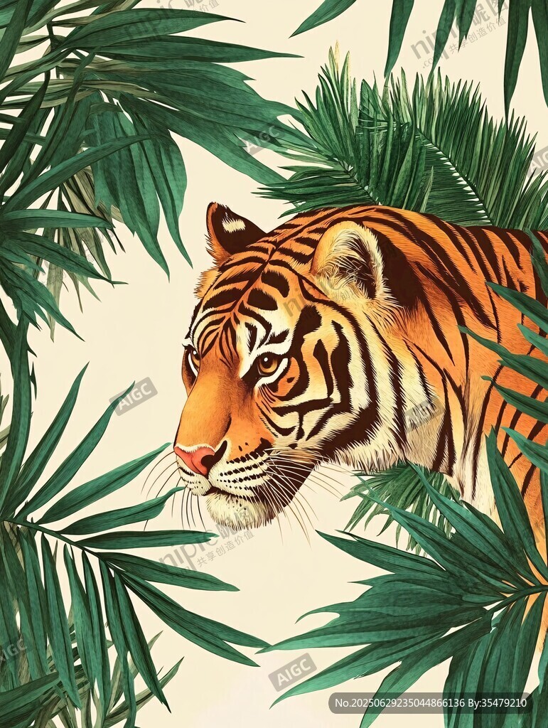 叢林中的斑斕猛虎