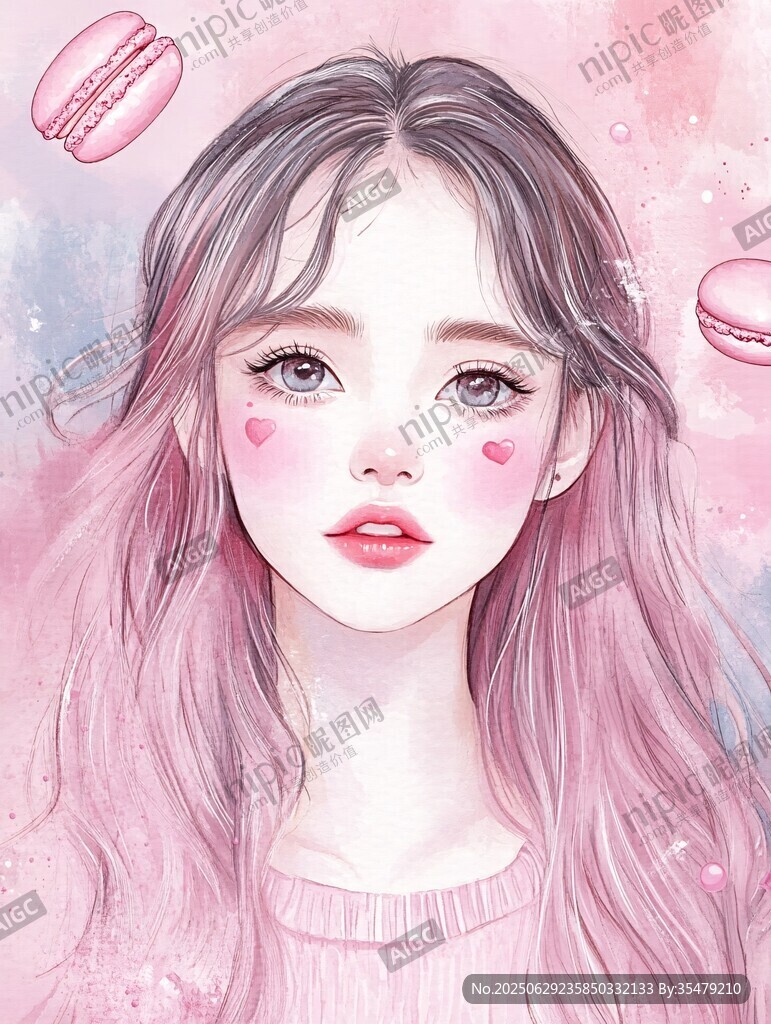 粉發(fā)少女與甜蜜馬卡龍