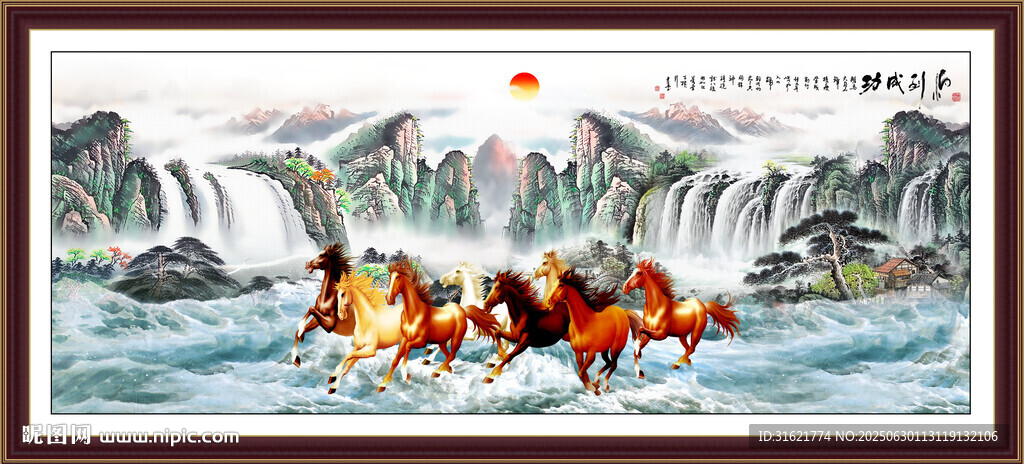 駿馬圖 八馬圖