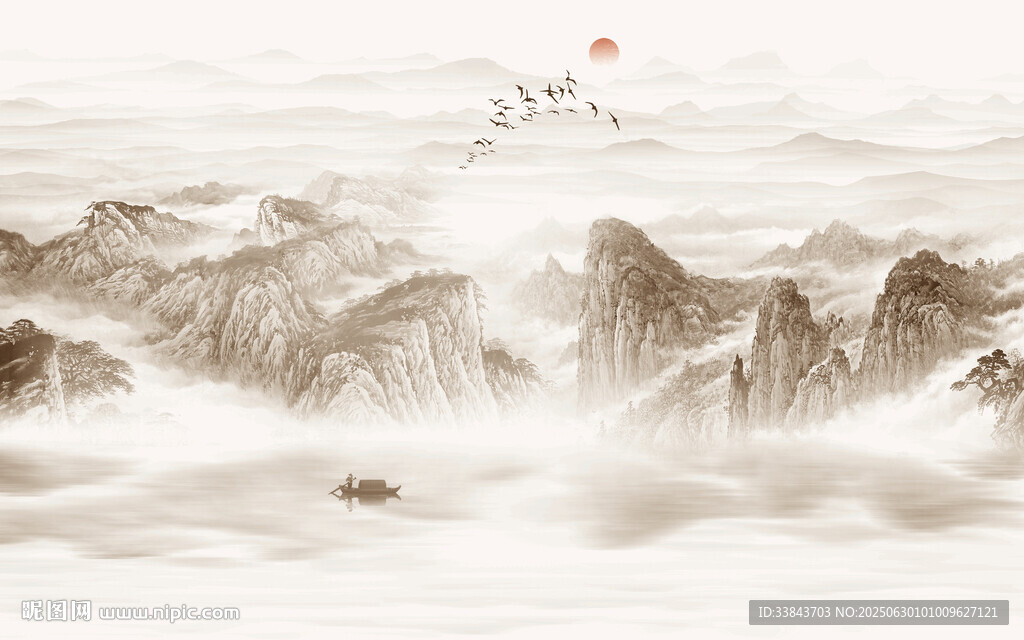 禪意水墨山水
