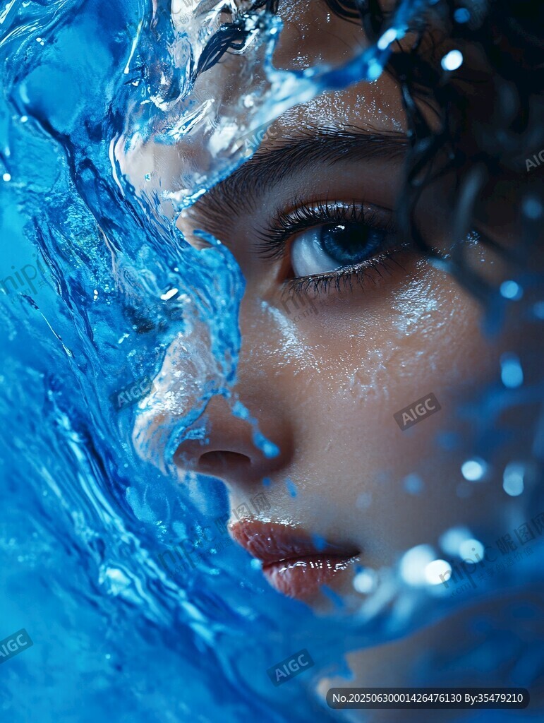 水中佳人的靈動瞬間