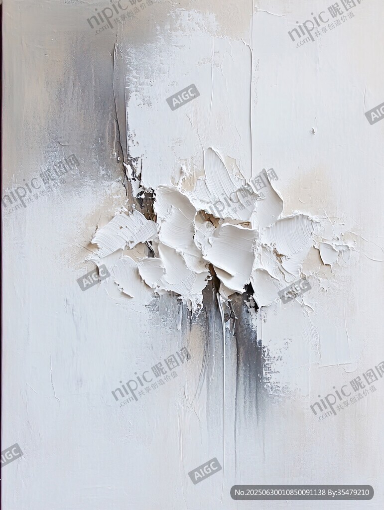 白色立體抽象藝術(shù)畫作