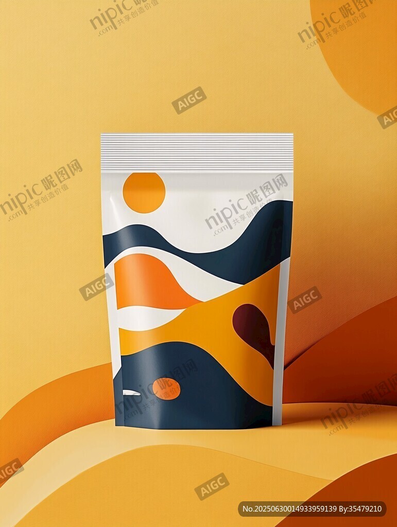 彩色圖案自立包裝袋設(shè)計