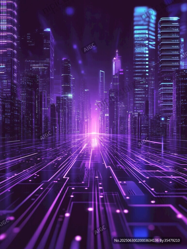 未來都市的科技光影之路