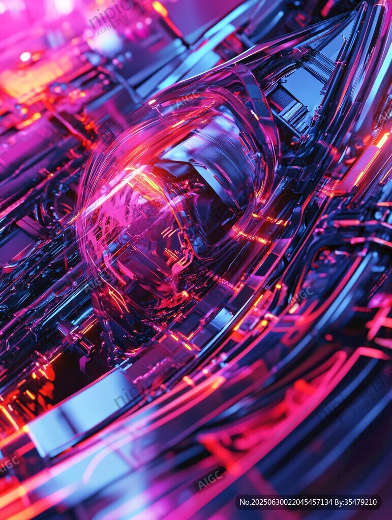 未來科技風的炫酷機械場景