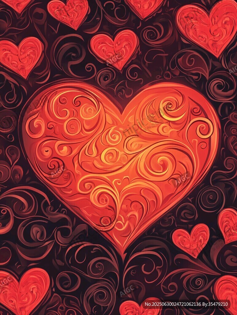 浪漫心形图案背景设计 浪漫心形图案背景设计