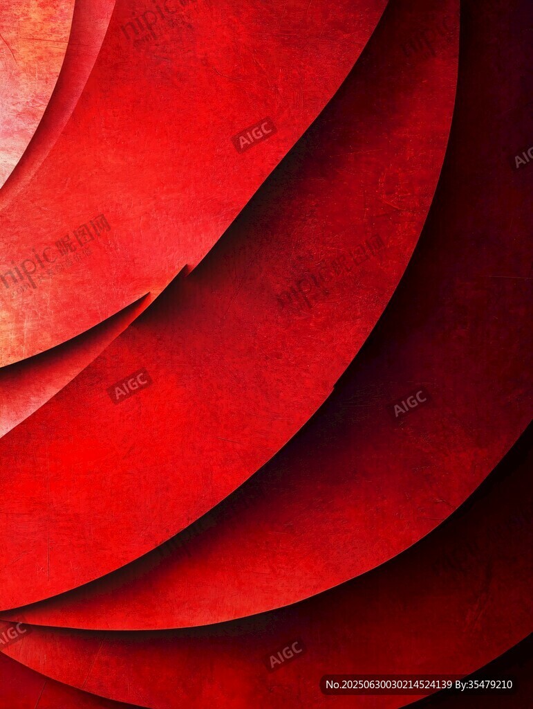 紅色立體波浪紋理背景