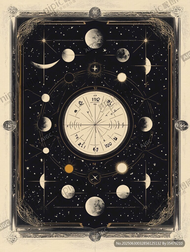 月相時鐘圖 星夜月相奧秘