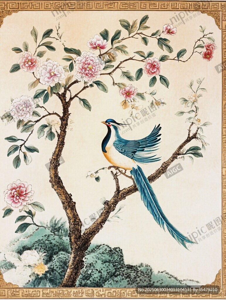 花鳥(niǎo)圖中式傳統(tǒng)繪畫(huà)意境