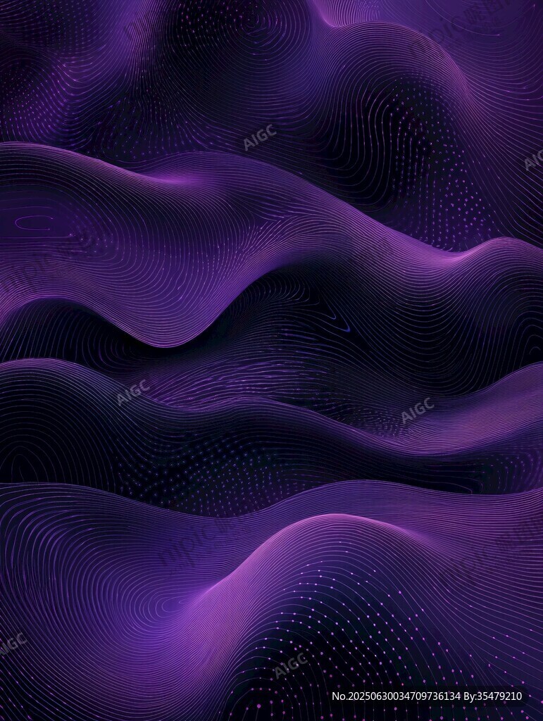 夢幻紫色波浪抽象背景圖