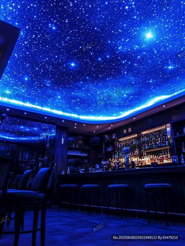 星空主題酒吧夢幻場景