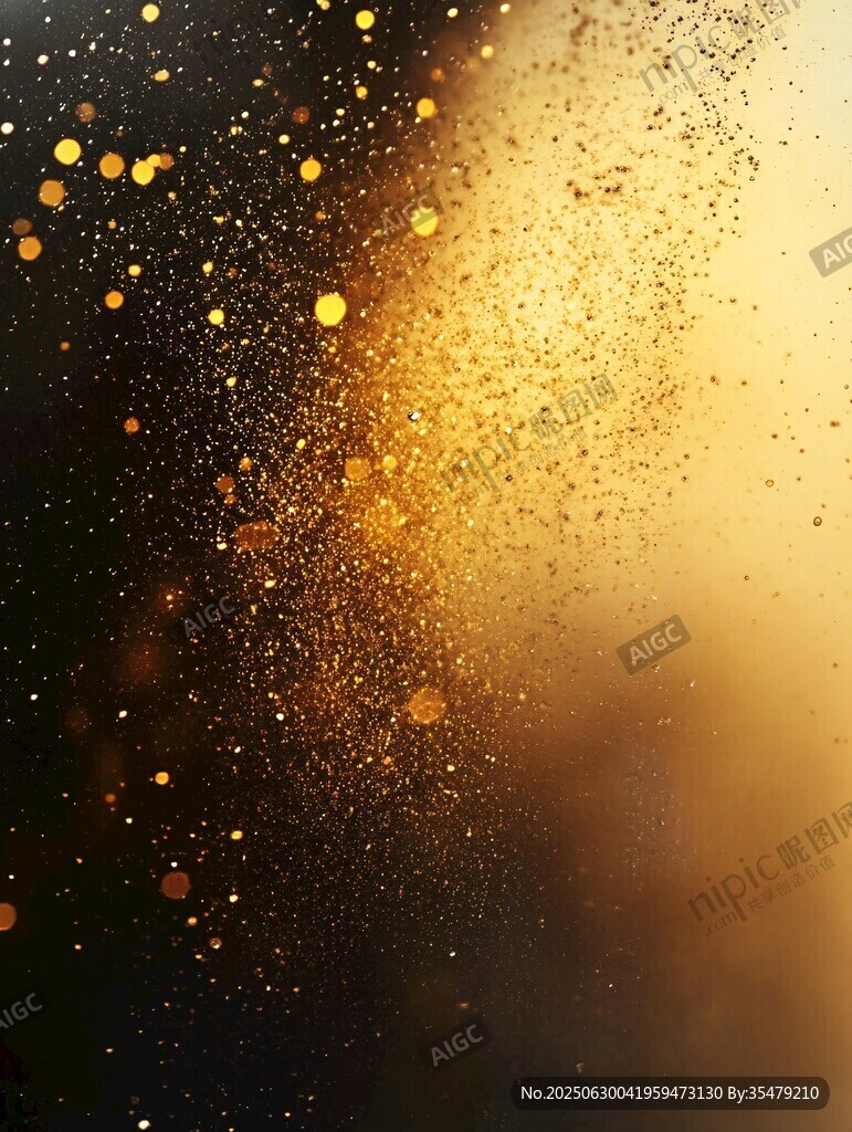 金色粒子夢幻背景特效