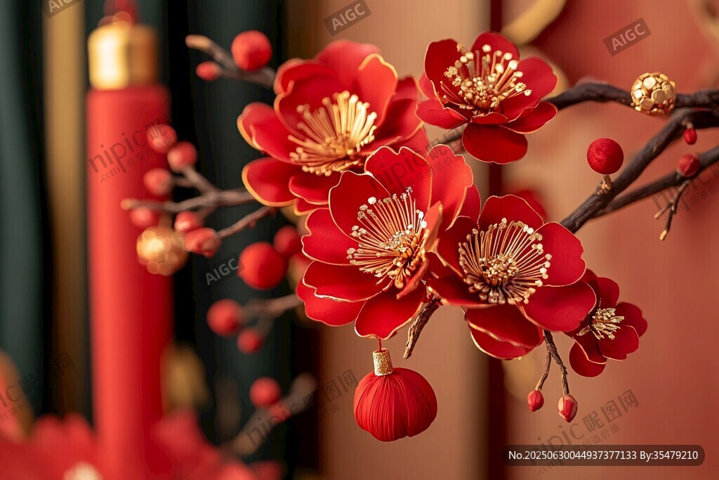 紅梅賀歲 裝點(diǎn)中式浪漫