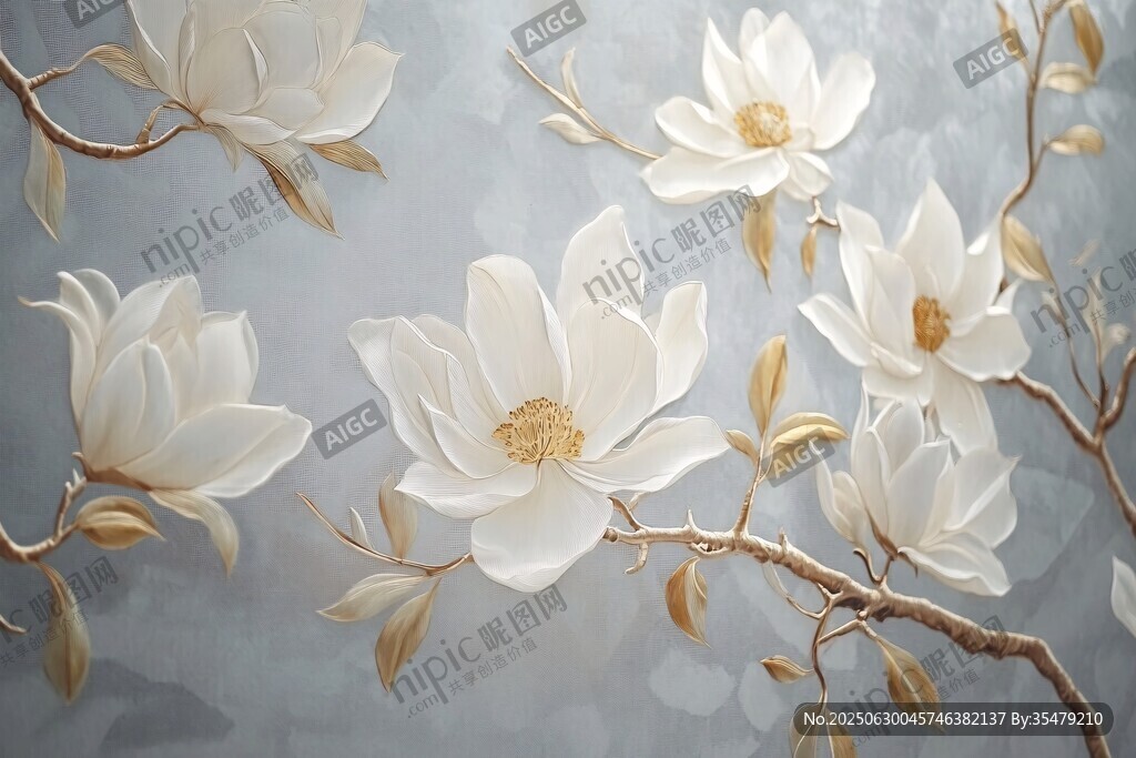 玉蘭花枝圖