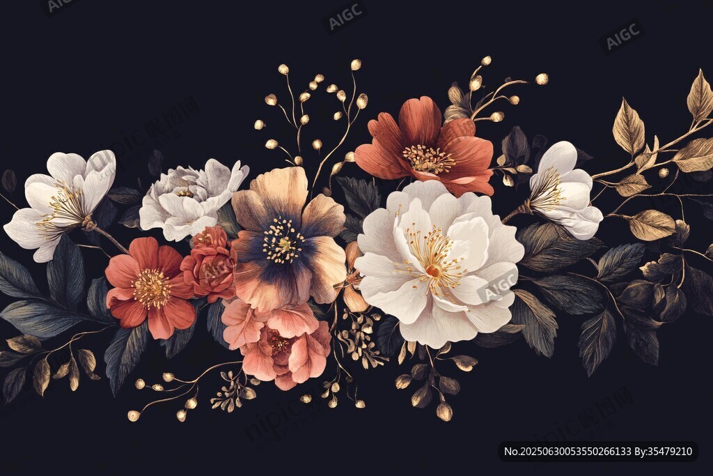 繁花錦簇 優(yōu)雅花卉裝飾畫