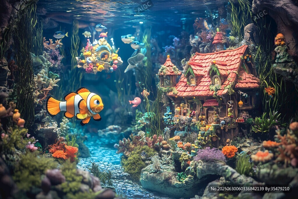 夢幻海底小屋與小丑魚世界