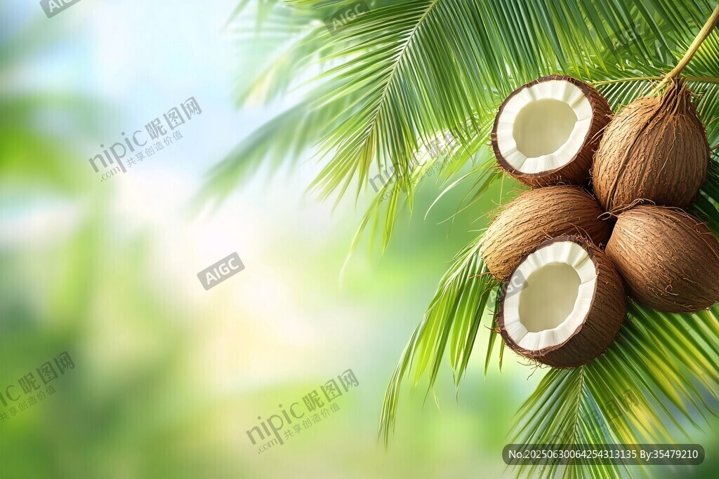 椰果掛枝 盡顯熱帶風情