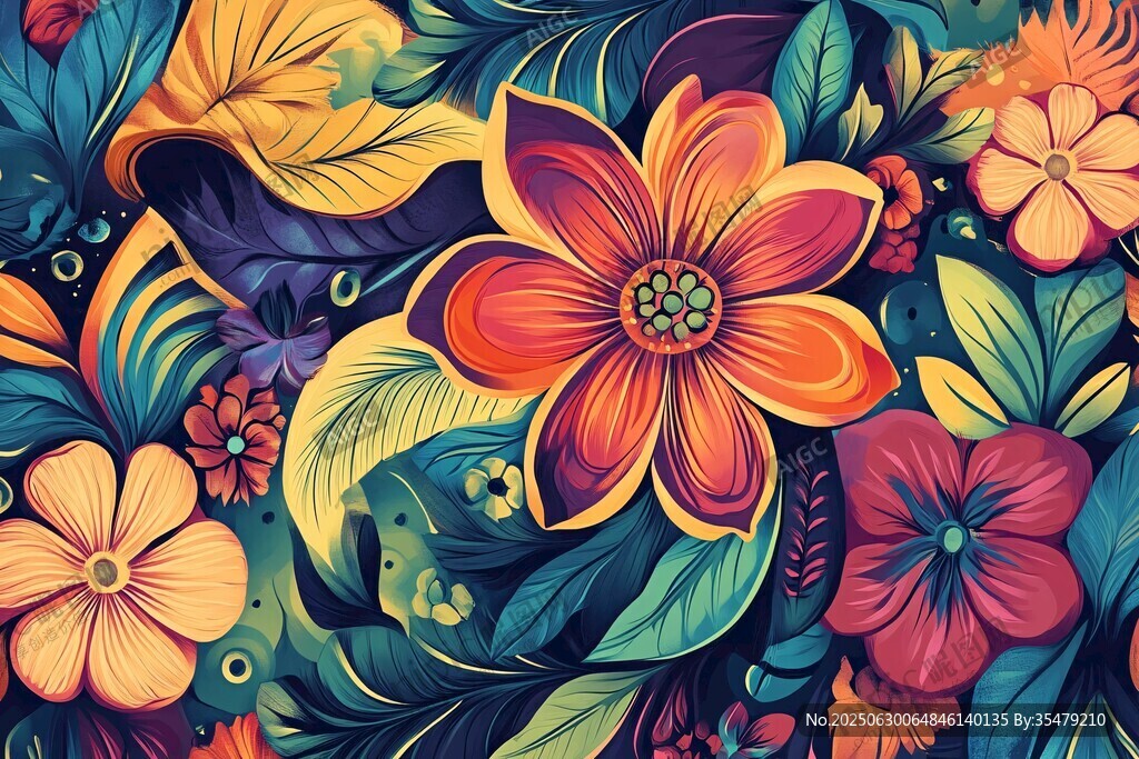 繽紛花卉圖案 盡顯自然之美