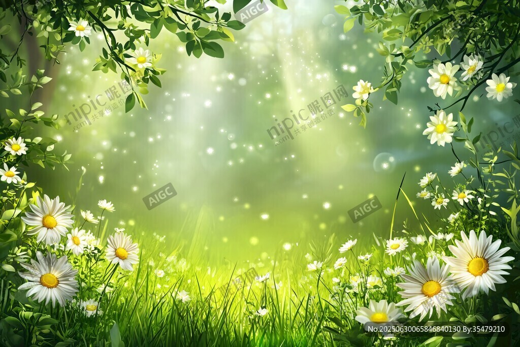 春日繁花綠野夢(mèng)幻風(fēng)景