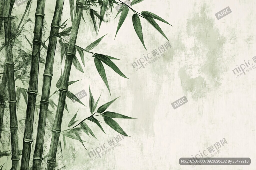 水墨風翠竹背景圖