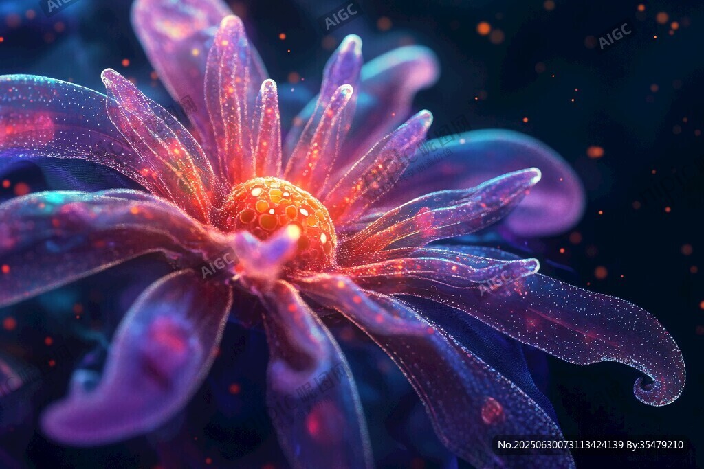 夢幻炫彩花朵微觀視覺盛宴