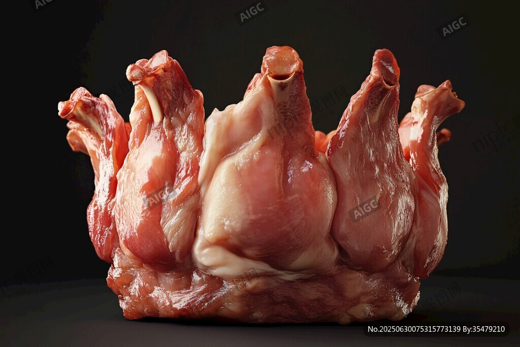 新鮮雞冠肉特寫