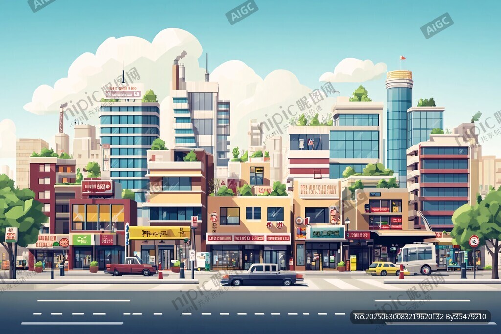 未來生態都市街景