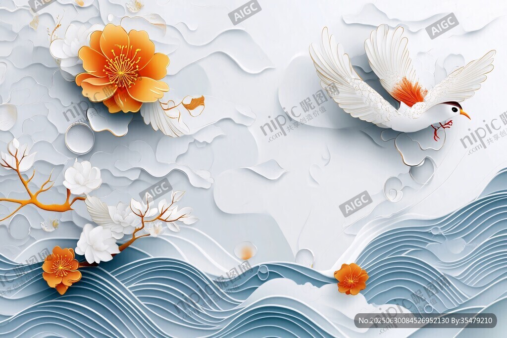 紙藝花鳥(niǎo)圖 雅致國(guó)風(fēng)意境