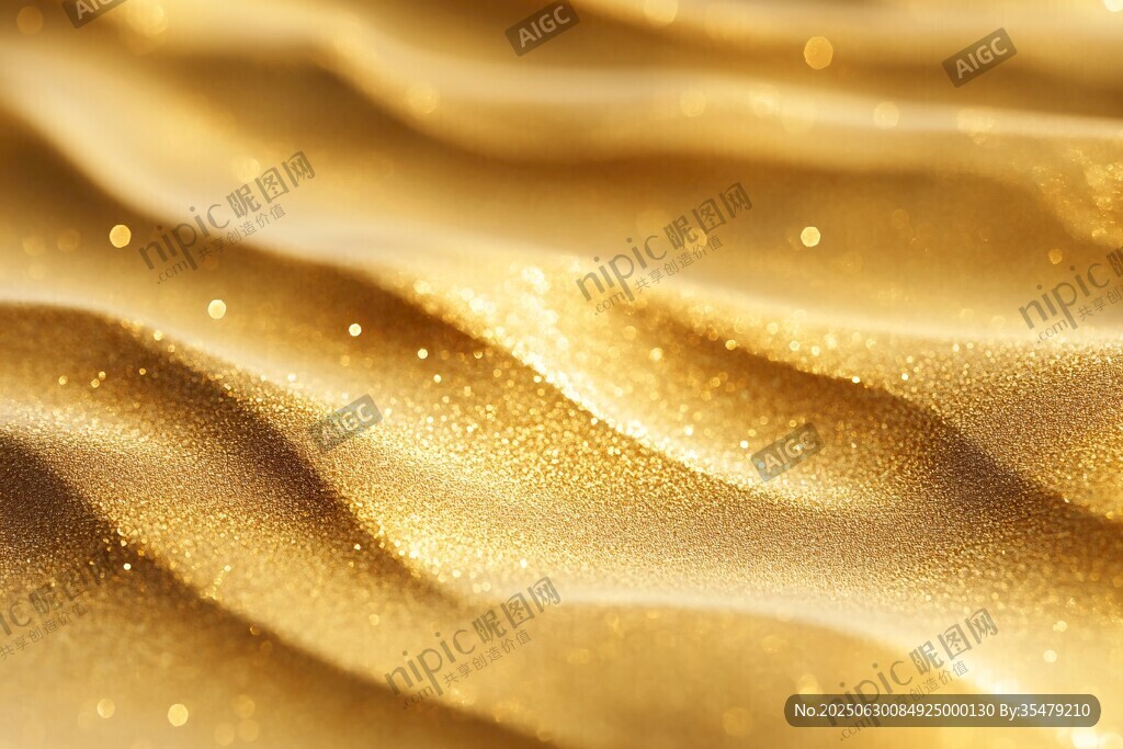 金色沙浪閃耀質(zhì)感背景