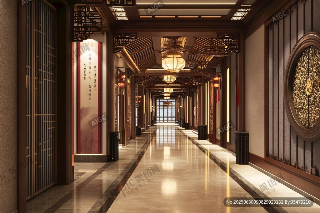 中式典雅長廊盡顯古韻