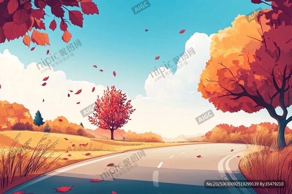 秋日公路美景