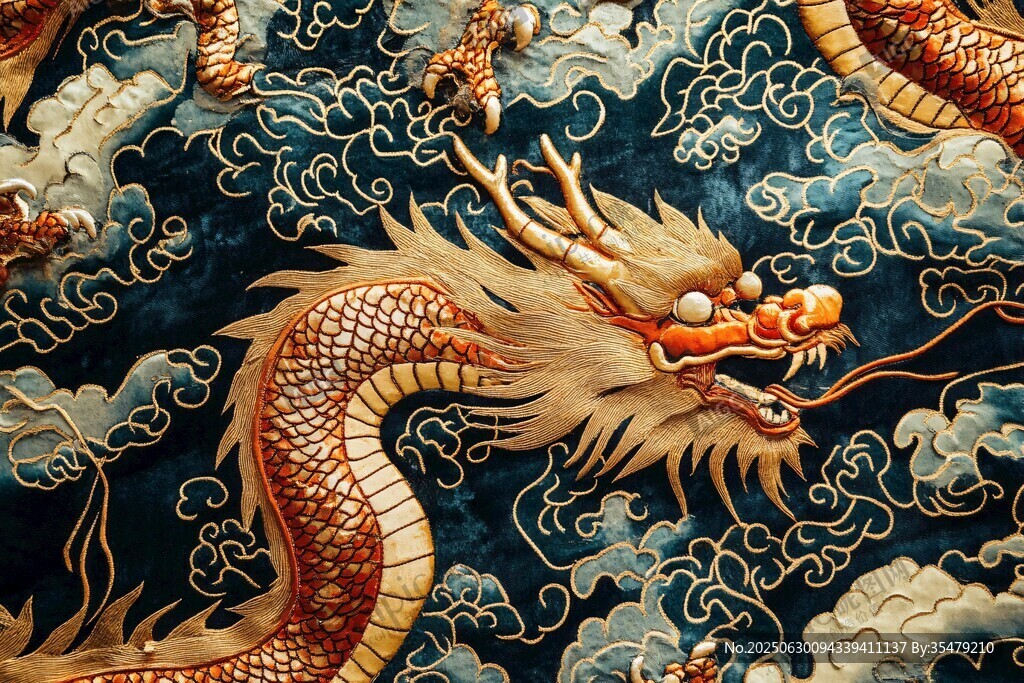 中式龍紋圖案 彰顯古典韻味