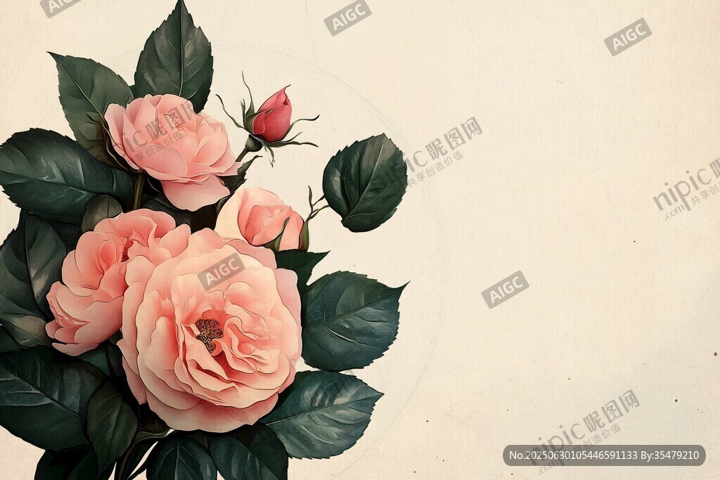 粉色玫瑰 優(yōu)雅的花卉之美