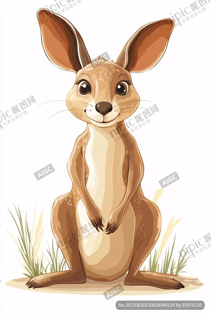 可愛袋鼠插畫