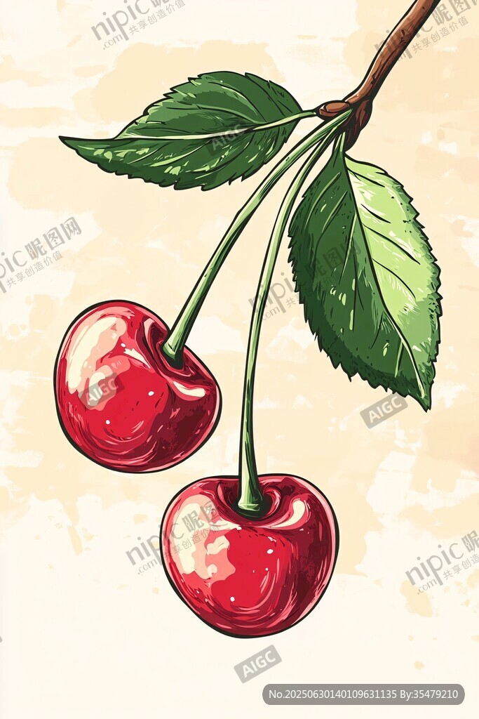 枝頭雙櫻桃